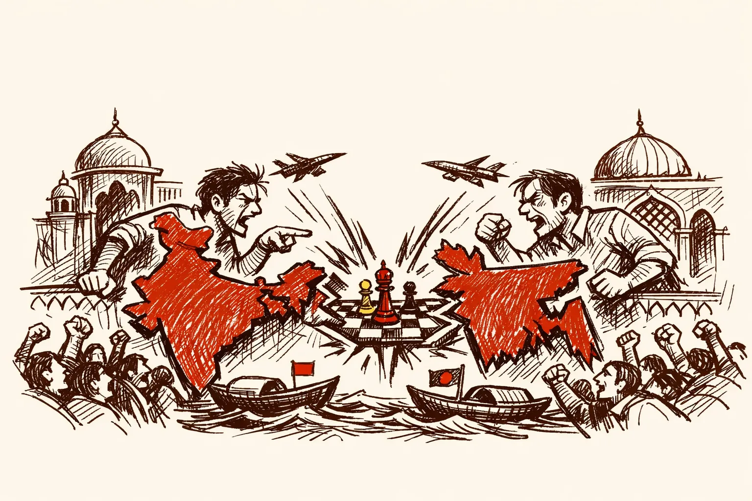 Editorial illustration for The Bangladesh India Map Controversy Is Not a Blunder. It Is a Strategy.