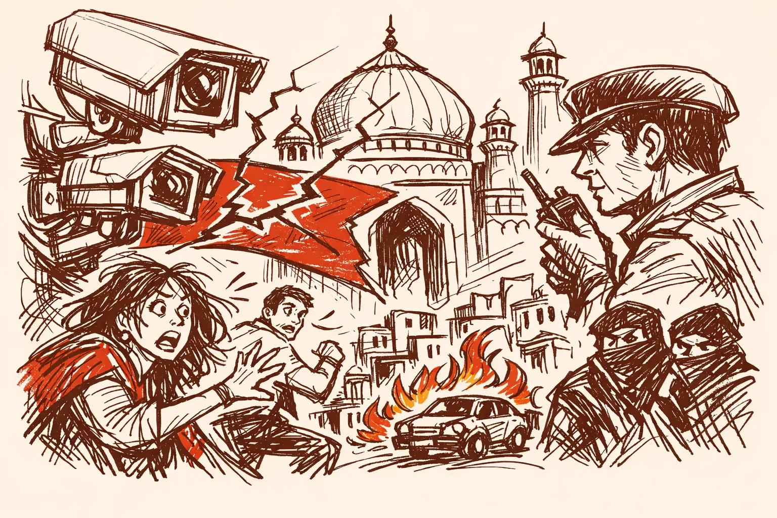 Editorial illustration for Delhi's Chinese CCTV Ban Is a Wake-Up Call for Every Indian City