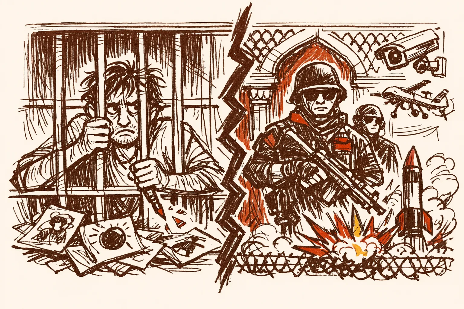 Editorial illustration for When Silencing a Satirist Becomes a National Security Risk